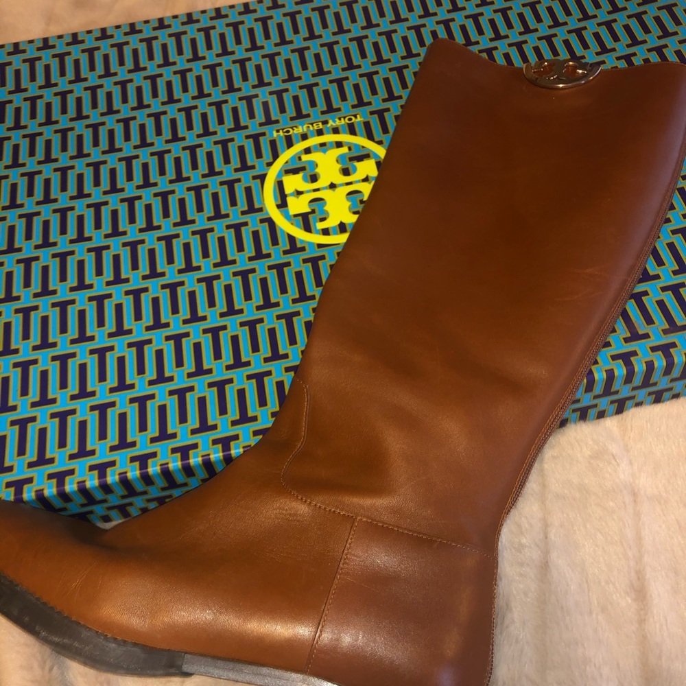 Tory Burch Sidney Boot Penny Brown Leather 8